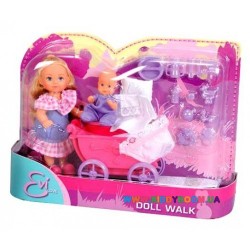 Кукла Эви с малышом в коляске Steffi & Evi 5736241